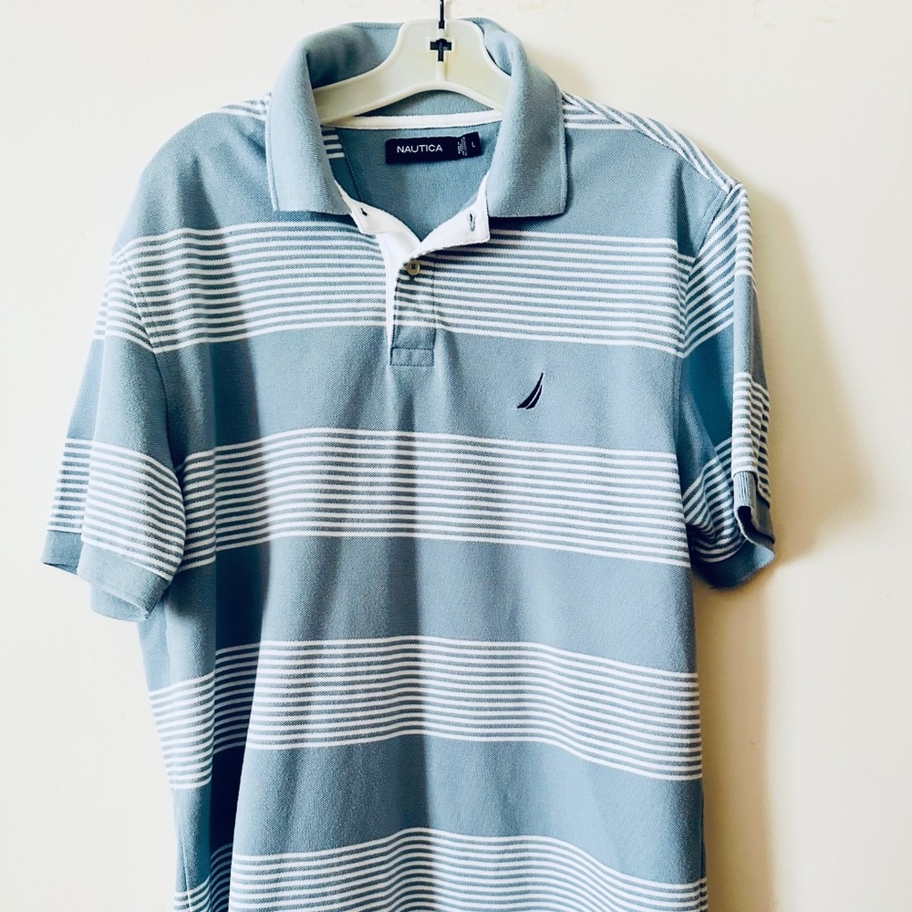 Men's Striped Polo